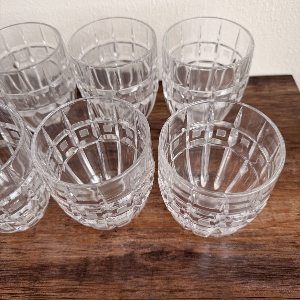 Marquis by Waterford Quadrata Crystal Double Old Fashion Glasses Set 8 Tumblers - Picture 4 of 12
